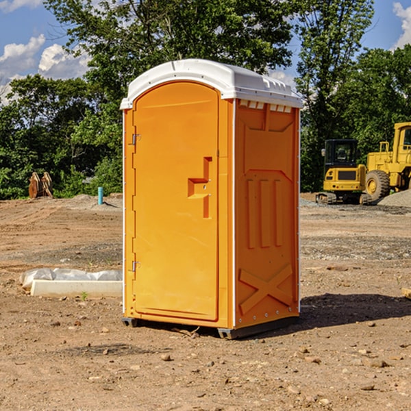 how often are the portable restrooms cleaned and serviced during a rental period in Haverford